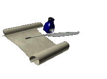 Paper with a pen GIF-animation